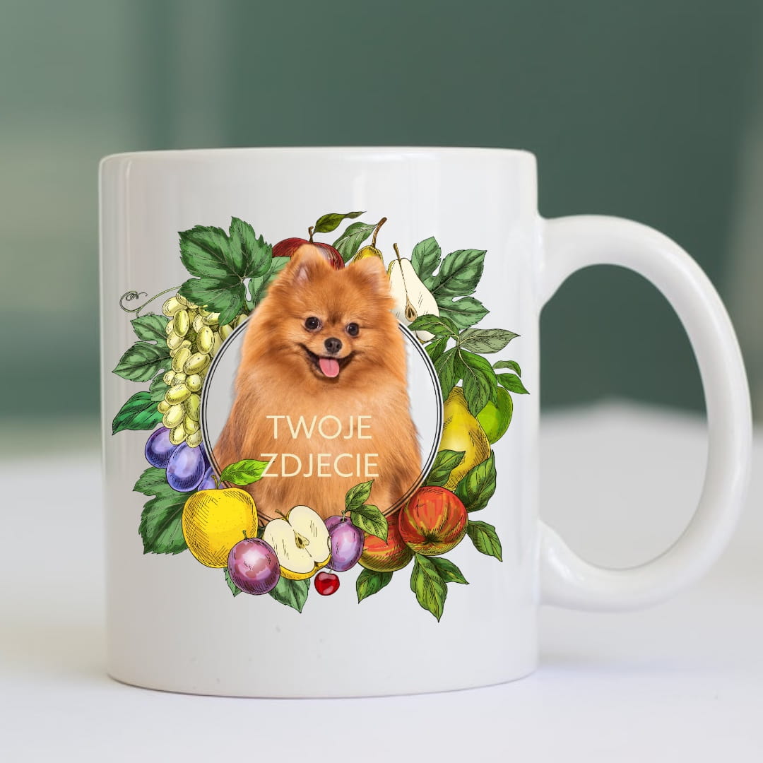 Personalizowany Kubek ze zdjęciem Twojego Pupila / Owoce