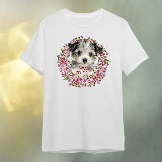 T-shirt z nadrukiem Twój Pupil na koszulce Biały / Czarny / Unisex / Wiosna 12