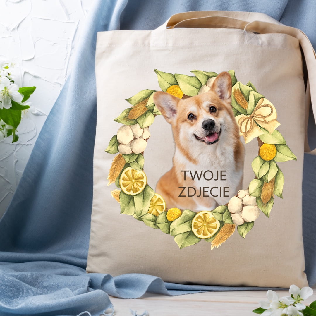 Personalizacja eko Torba ze zdjęciem Twojego Pupila / Cytryny 3
