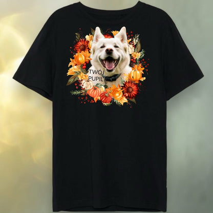 T-shirt z nadrukiem Twój pupil na koszulce Biały / Czarny / Unisex / Jesień 5