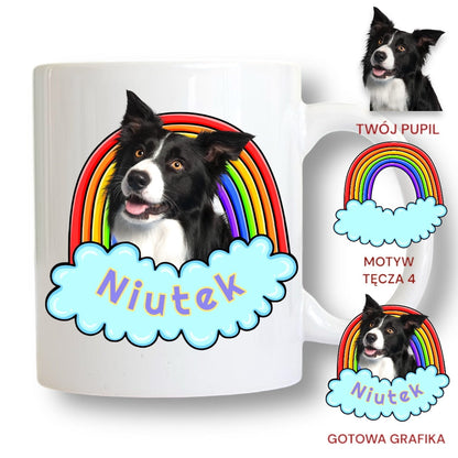 Personalizowany Kubek ze zdjęciem Twojego Pupila / Tęcza 4