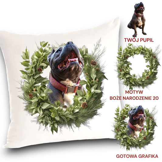 Personalizowany Prezent Poduszka z Twoim Pupilem / Boże Narodzenie 20