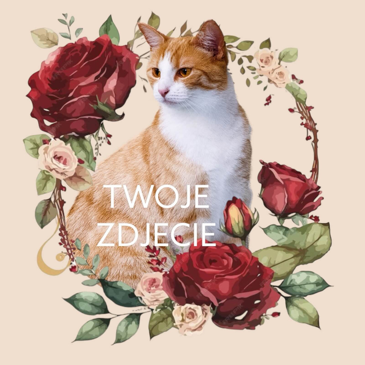 Personalizowany Kubek ze zdjęciem Twojego Pupila / Róża 2