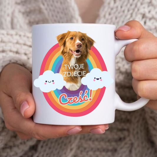 Personalizowany Kubek ze zdjęciem Twojego Pupila / Tęcza 1