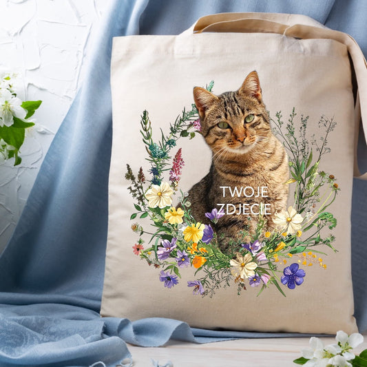 Personalizacja eko Torba ze zdjęciem Twojego Pupila / Łąka 1