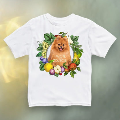 Koszulka z Twoim Pupilem Personalizacja / Biała / Czarna / Dziecięca Unisex / Owoce