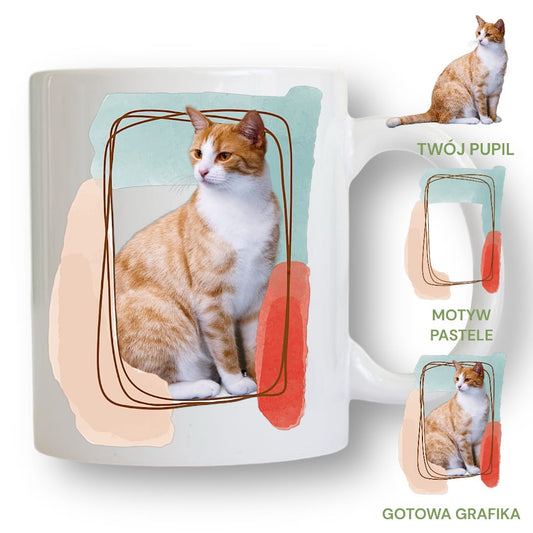 Personalizowany Kubek ze zdjęciem Twojego Pupila / Pastele