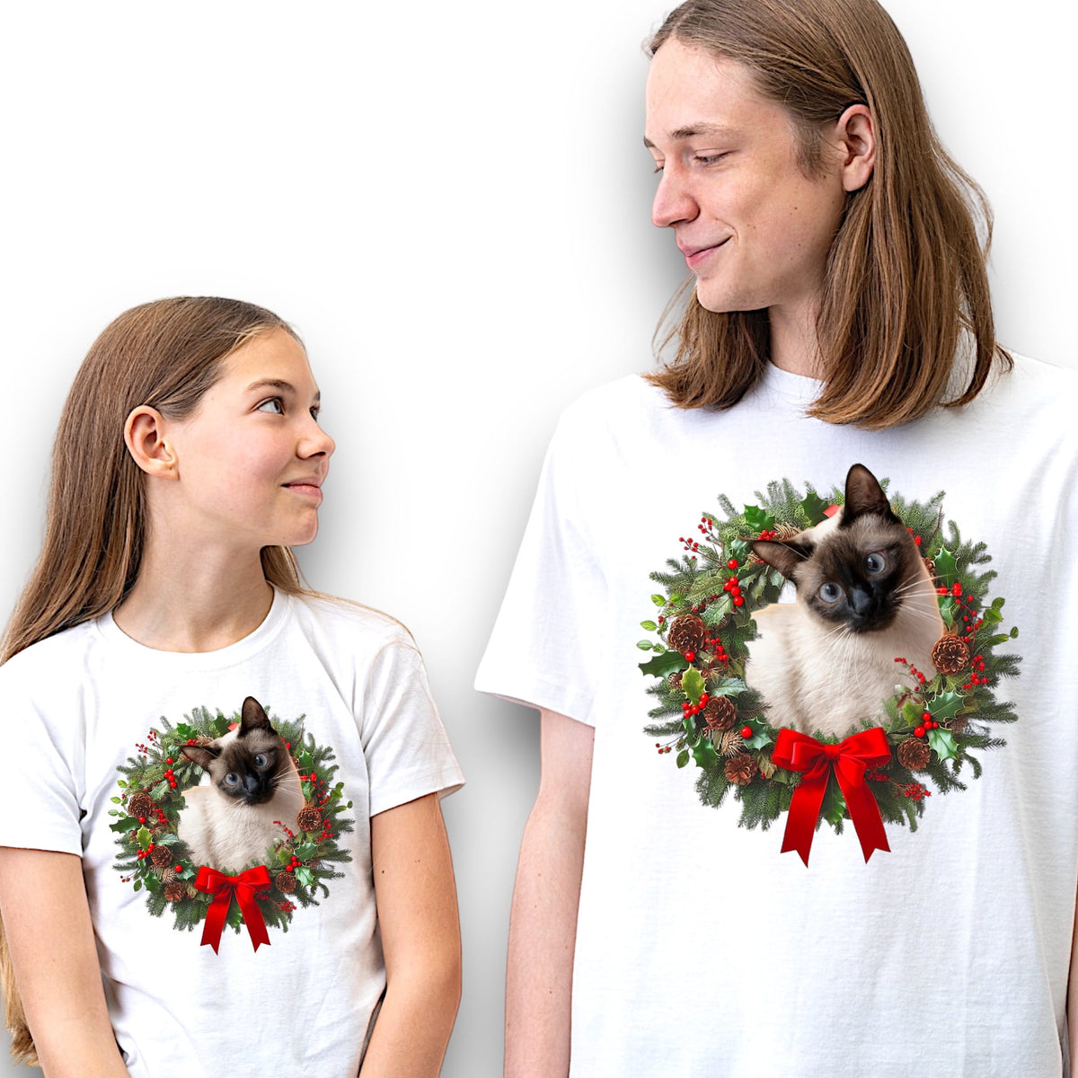 Koszulka z Twoim Pupilem Personalizacja / Biała / Czarna / Dziecięca Unisex / Boże Narodzenie 16