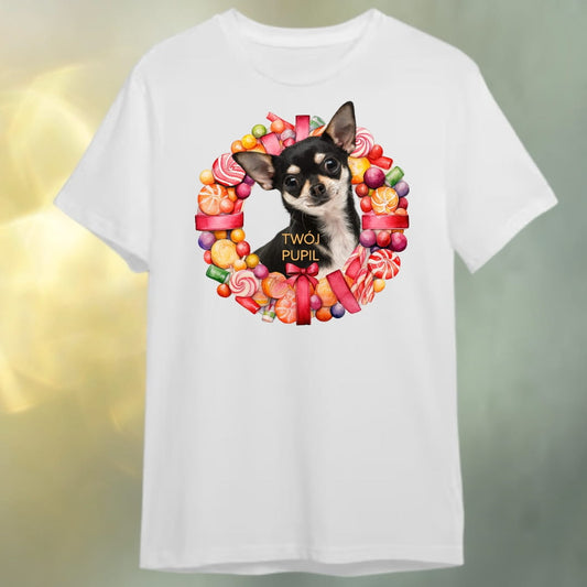T-shirt z nadrukiem Twój Pupil na koszulce Biały / Czarny / Unisex / Lizaki 1