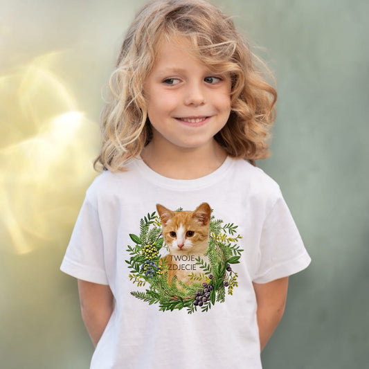 Koszulka z Twoim Pupilem Personalizacja / Biała / Czarna / Dziecięca Unisex / Las 4