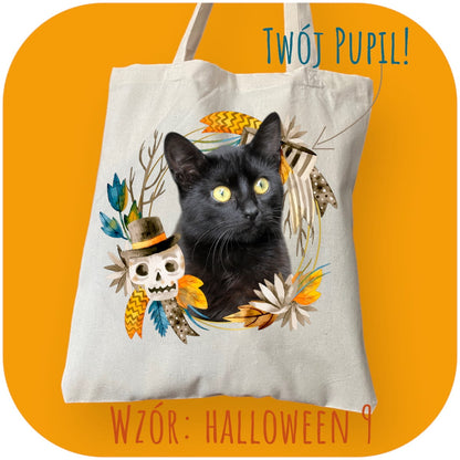 Personalizacja eko Torba ze zdjęciem Twojego Pupila / Halloween 9