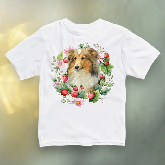 Koszulka z Twoim Pupilem Personalizacja / Biała / Czarna / Dziecięca Unisex / Truskawki 2