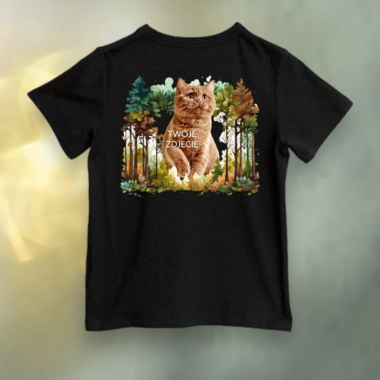 Koszulka z Twoim Pupilem Personalizacja / Biała / Czarna / Dziecięca Unisex / Las 5