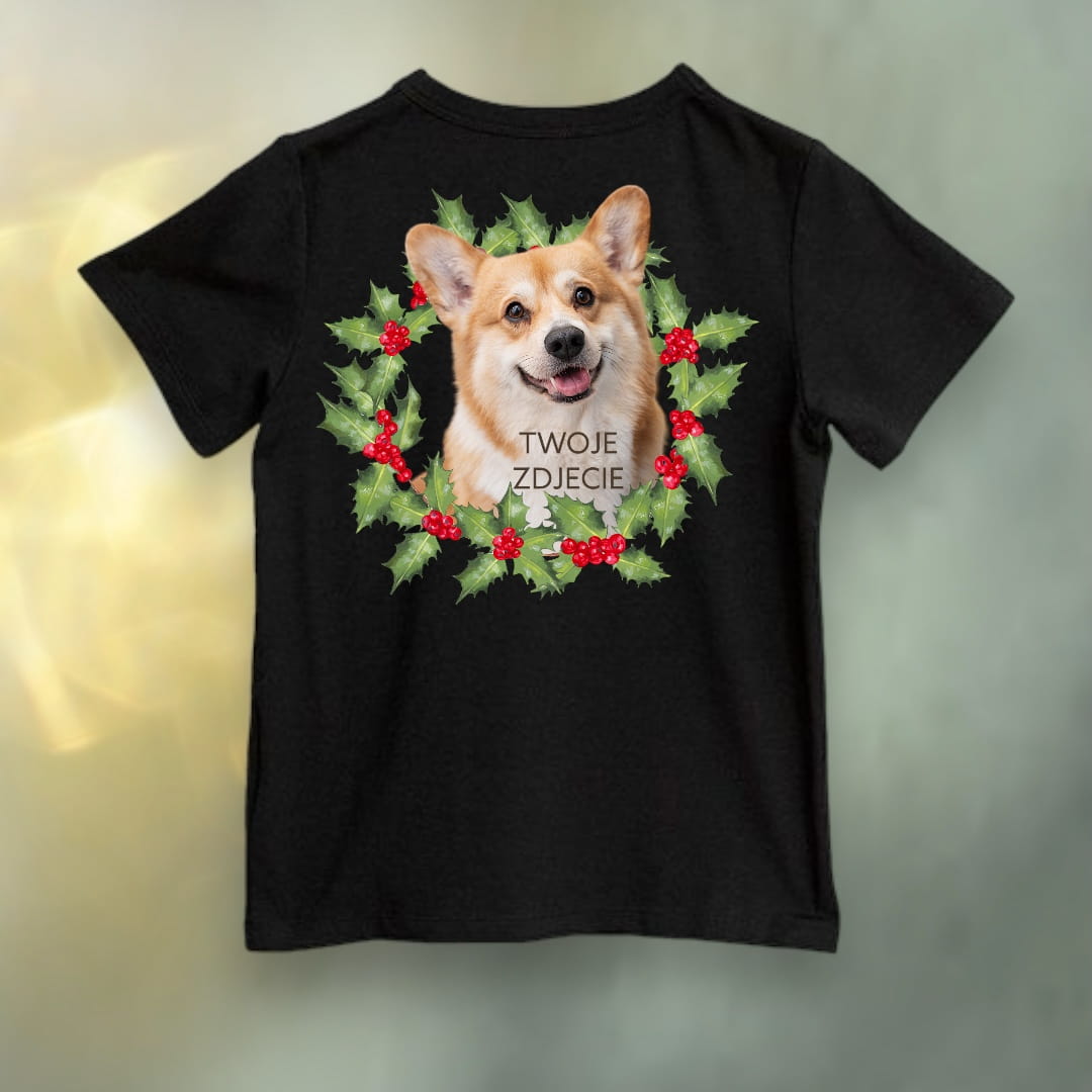 Koszulka z Twoim Pupilem Personalizacja / Biała / Czarna / Dziecięca Unisex Boże Narodzenie 4