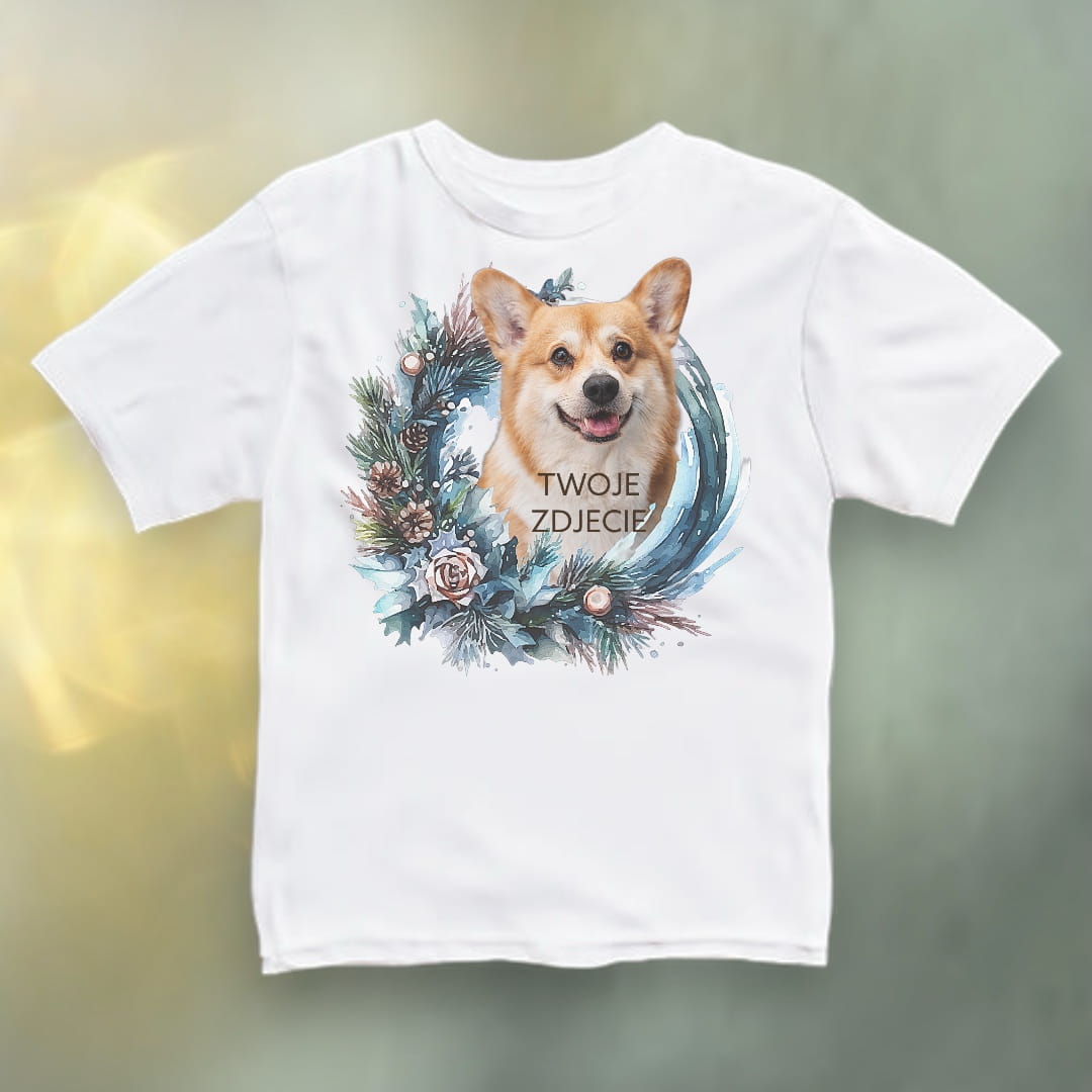 Koszulka z Twoim Pupilem Personalizacja / Biała / Czarna / Dziecięca Unisex Boże Narodzenie 3