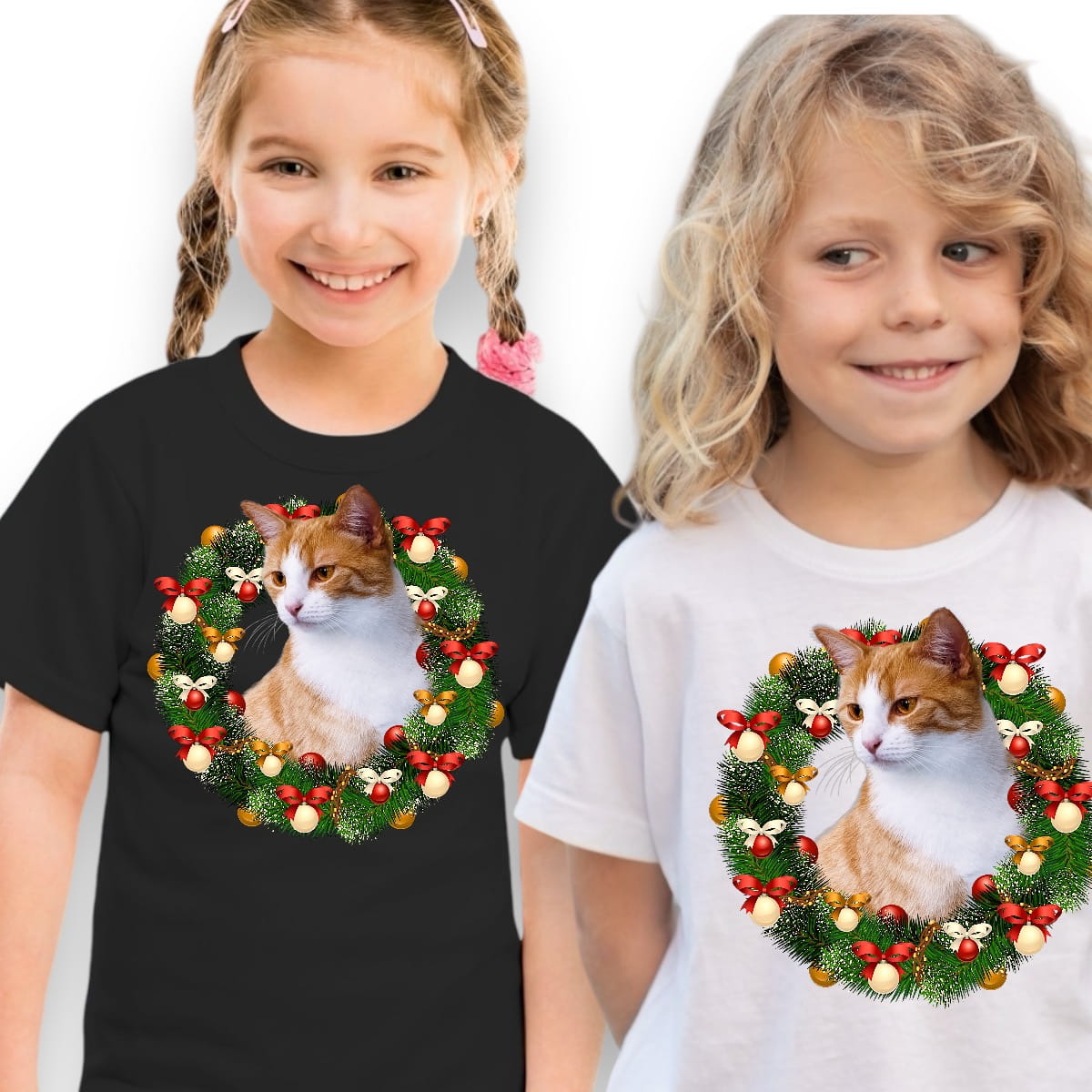 Koszulka z Twoim Pupilem Personalizacja / Biała / Czarna / Dziecięca Unisex / Boże Narodzenie 30