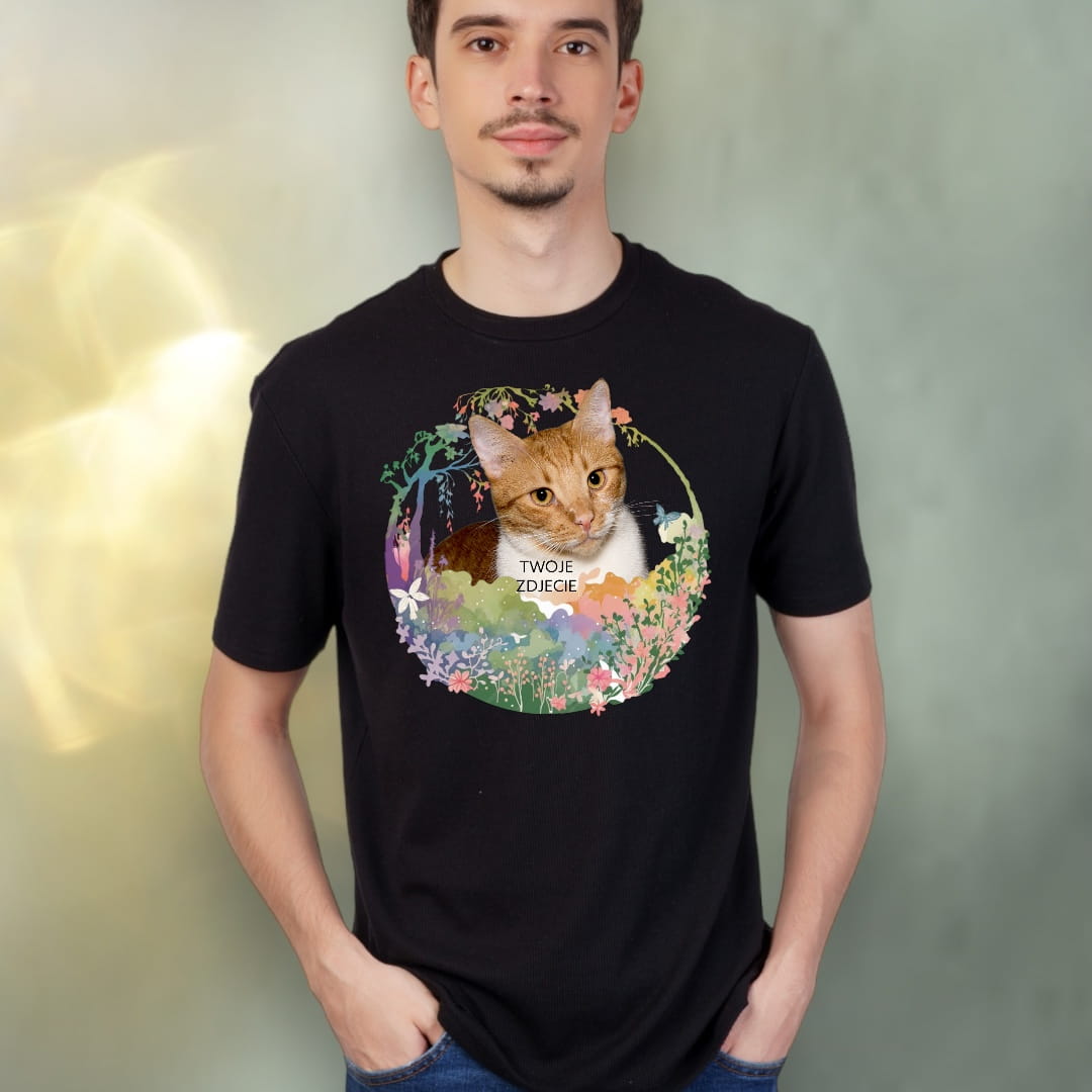 T-shirt z nadrukiem Twój Pupil na koszulce Biały / Czarny / Unisex / Magia 3