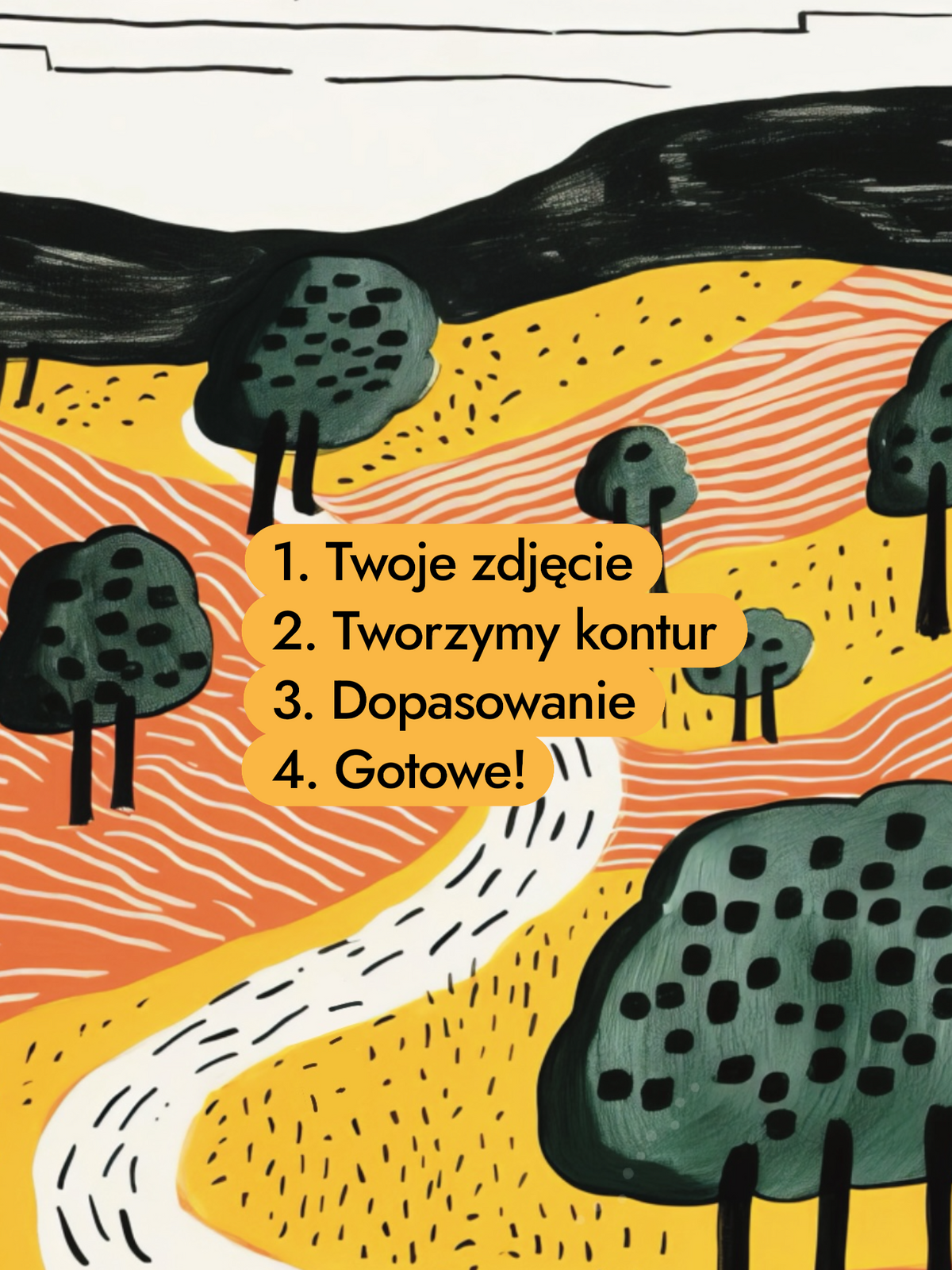 „ Pola i Kropki” Unikatowy Plakat z Twoim Zdjęciem Prezent Pamiątka