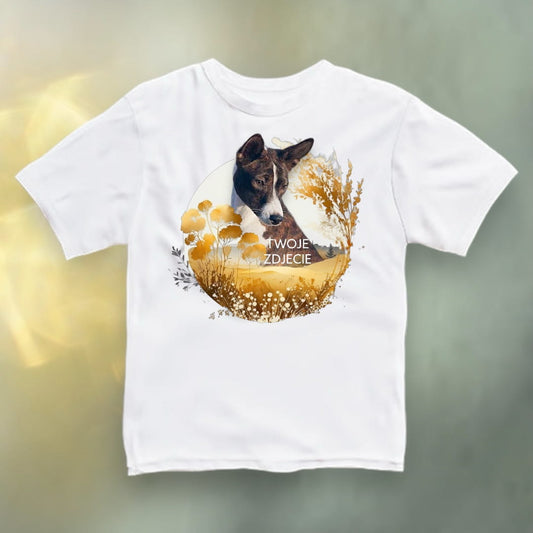 Koszulka z Twoim Pupilem Personalizacja / Biała / Czarna / Dziecięca Unisex / Krajobraz 1