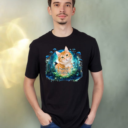 T-shirt z nadrukiem Twój Pupil na koszulce Biały / Czarny / Unisex / Magia 1