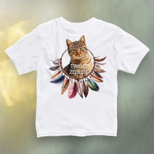 Koszulka z Twoim Pupilem Personalizacja / Biała / Czarna / Dziecięca Unisex / Boho