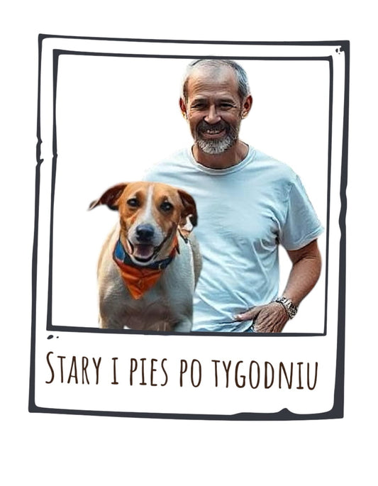 Koszulka z Twoim Pupilem Personalizacja / Biała / Dziecięca Unisex / Polaroid
