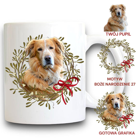 Personalizowany Kubek ze zdjęciem Twojego Pupila / Boże Narodzenie 27