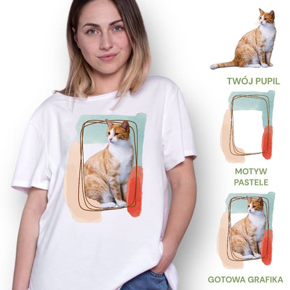 T-shirt z nadrukiem Twój Pupil na koszulce Biały / Czarny / Unisex / Pastele