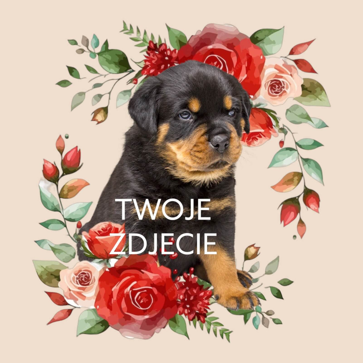 Personalizowany Kubek ze zdjęciem Twojego Pupila / Róża 3