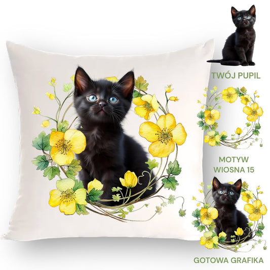 Personalizowany Prezent Poduszka z Twoim Pupilem / Wiosna 15