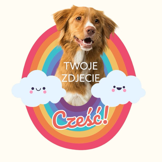 Personalizacja eko Torba ze zdjęciem Twojego Pupila / Tęcza 1