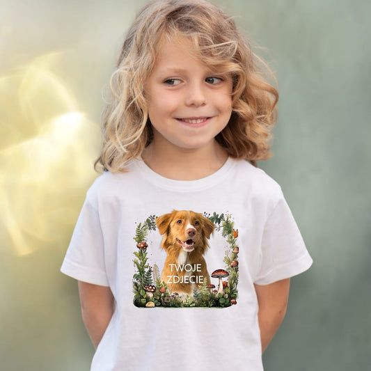 Koszulka z Twoim Pupilem Personalizacja / Biała / Czarna / Dziecięca Unisex / Las 2