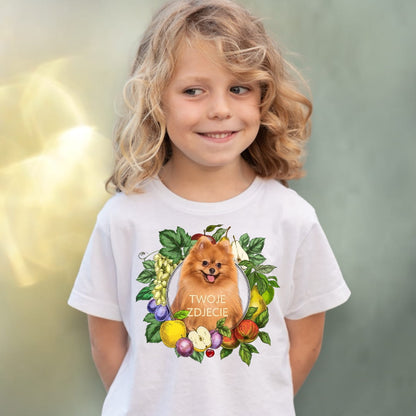 Koszulka z Twoim Pupilem Personalizacja / Biała / Czarna / Dziecięca Unisex / Owoce