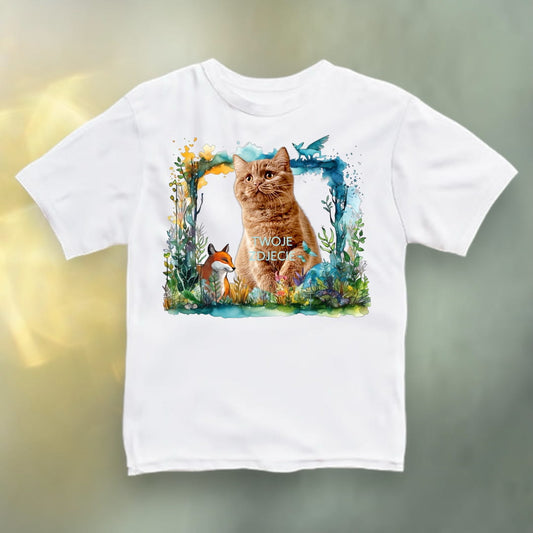 Koszulka z Twoim Pupilem Personalizacja / Biała / Czarna / Dziecięca Unisex / Magia 2