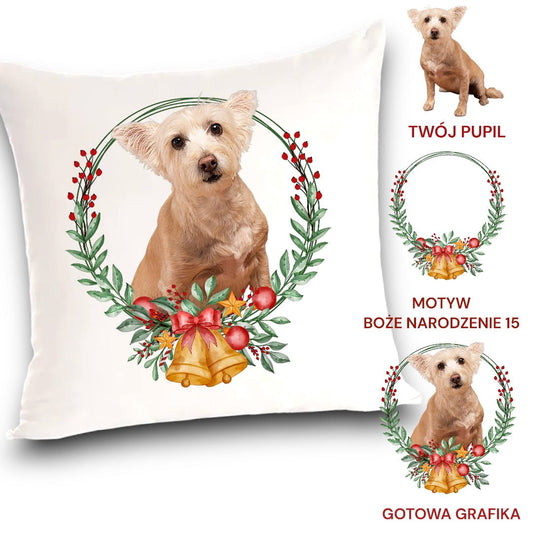 Personalizowany Prezent Poduszka z Twoim Pupilem / Boże Narodzenie 15