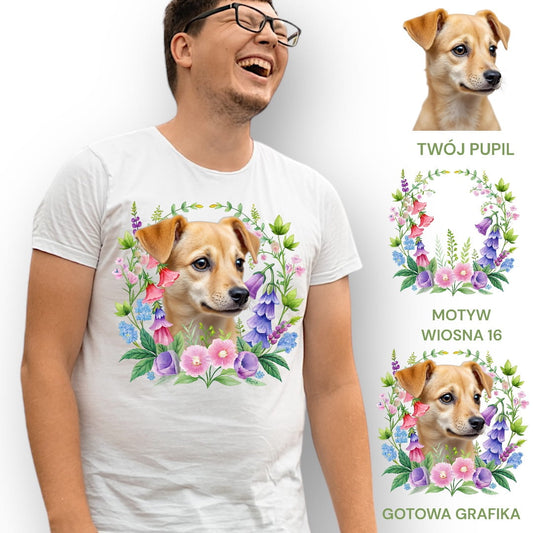 T-shirt z nadrukiem Twój Pupil na koszulce Biały / Czarny / Unisex / Wiosna 16
