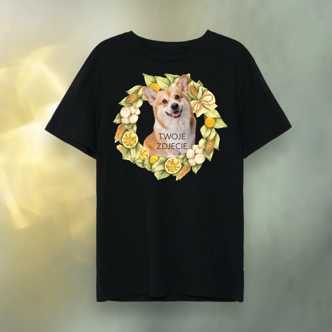T-shirt z nadrukiem Twój Pupil na koszulce Biały / Czarny / Unisex / Cytryny 3