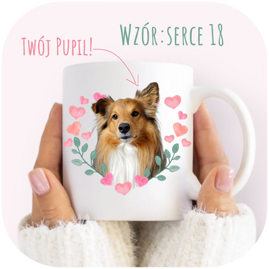 Personalizowany Kubek ze zdjęciem Twojego Pupila / Serce 18