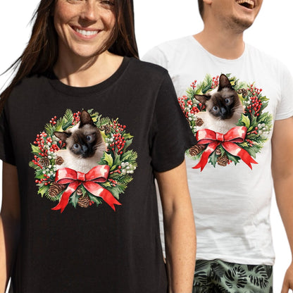 T-shirt z nadrukiem Twój Pupil na koszulce Biały / Czarny / Unisex / Boże Narodzenie 14