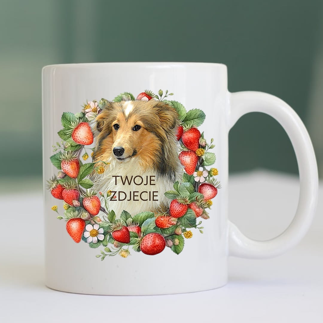 Personalizowany Kubek ze zdjęciem Twojego Pupila / Truskawki 3