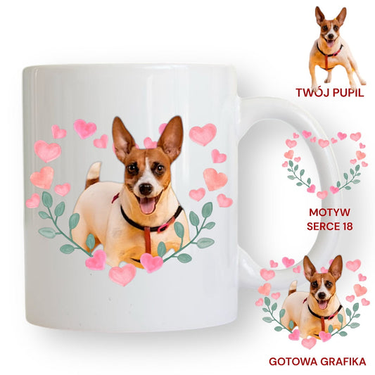 Personalizowany Kubek ze zdjęciem Twojego Pupila / Serce 18