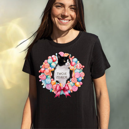 T-shirt z nadrukiem Twój Pupil na koszulce Biały / Czarny / Unisex / Słodycze 1
