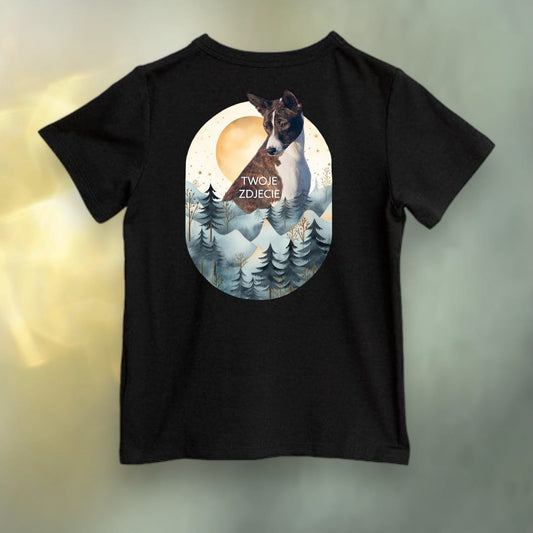 Koszulka z Twoim Pupilem Personalizacja / Biała / Czarna / Dziecięca Unisex / Krajobraz 3