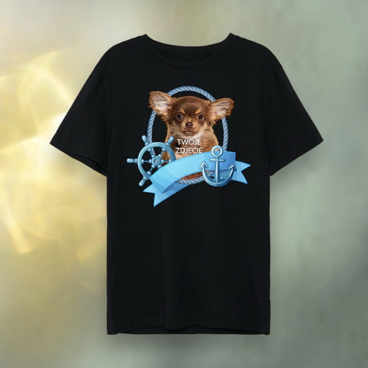 T-shirt z nadrukiem Twój Pupil na koszulce Biały / Czarny / Unisex / Morskie opowieści 2
