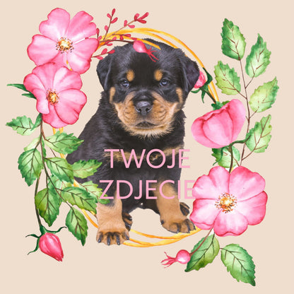 Personalizowany Kubek ze zdjęciem Twojego Pupila / Róża 1
