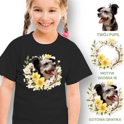 Koszulka z Twoim Pupilem Personalizacja / Biała / Czarna / Dziecięca Unisex / Wiosna 18