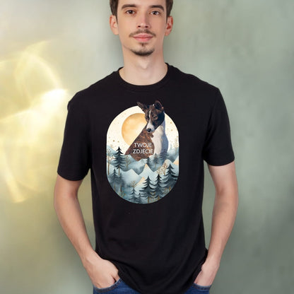 T-shirt z nadrukiem Twój Pupil na koszulce Biały / Czarny / Unisex / Krajobraz 3