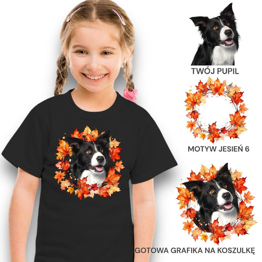 Koszulka z Twoim Pupilem Personalizacja / Biała / Czarna / Dziecięca Unisex / Jesień 6