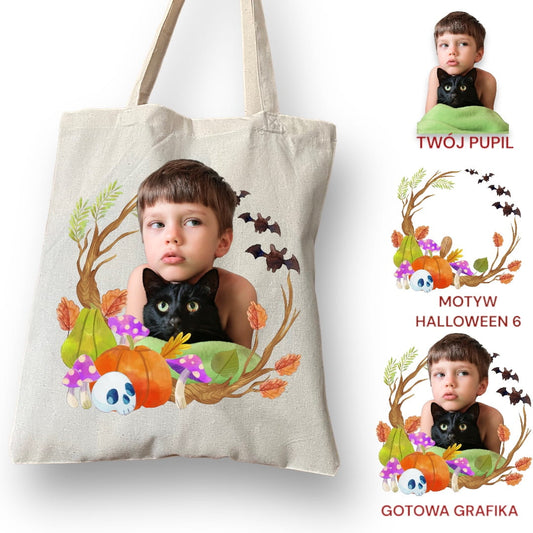 Personalizacja eko Torba ze zdjęciem Twojego Pupila / Halloween 6