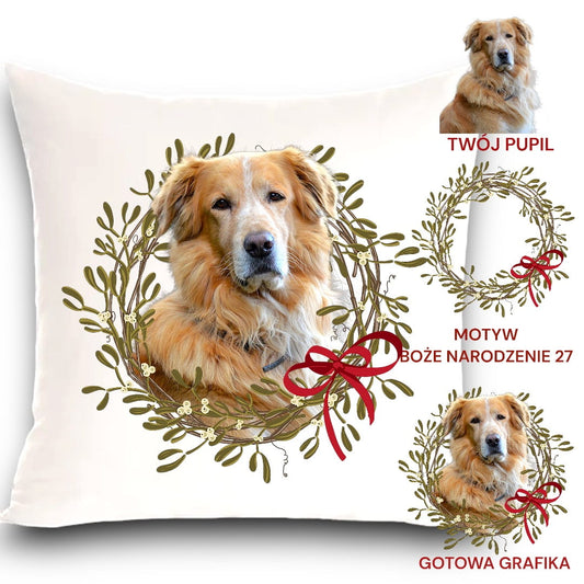 Personalizowany Prezent Poduszka z Twoim Pupilem / Boże Narodzenie 27